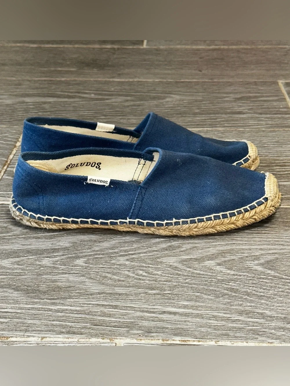 Soludos Navy Canvas Slip-On Espadrilles